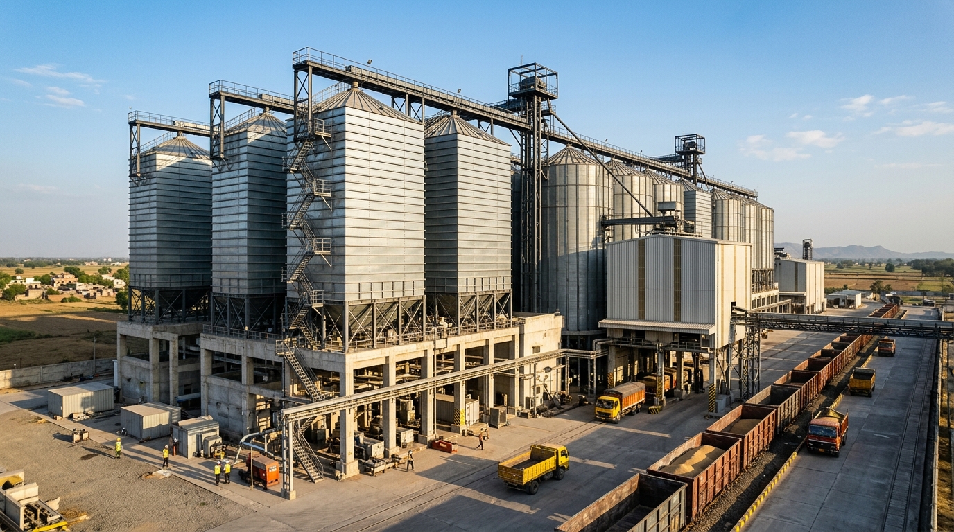 Basmati paddy storage silos